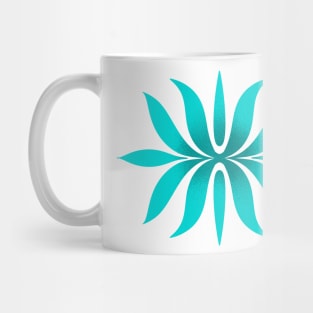 blue leaf doodle Mug